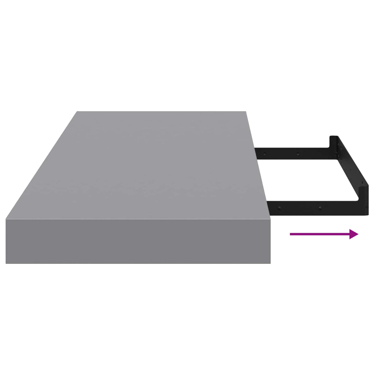 Schweberegale 2 Stk. Grau 80x23,5x3,8 cm MDF