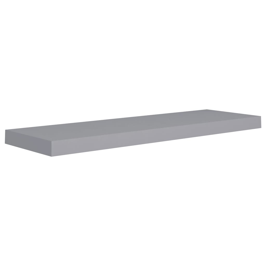 Floating shelves 4 pcs. Grey 80x23.5x3.8 cm MDF