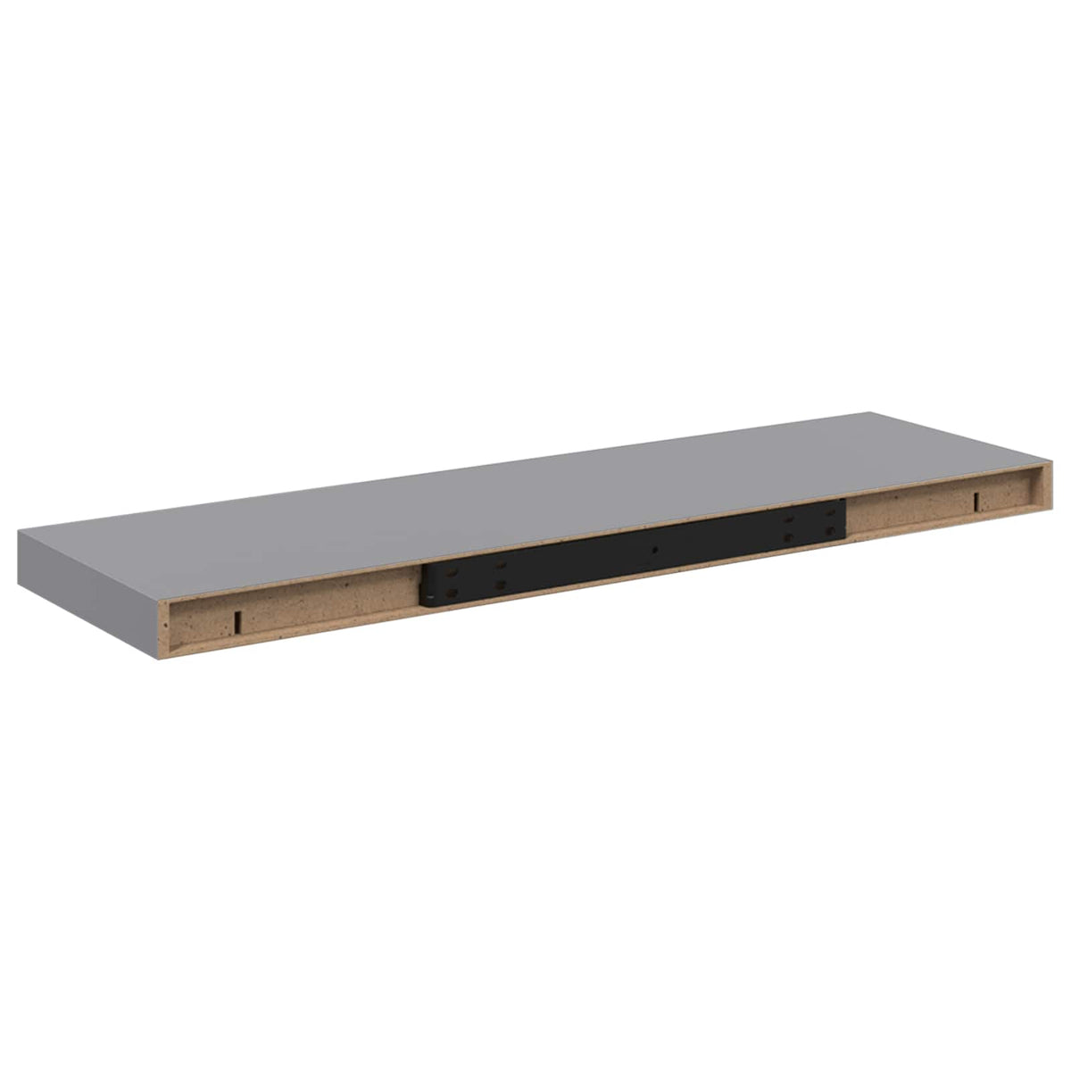 Schweberegale 4 Stk. Grau 80x23,5x3,8 cm MDF