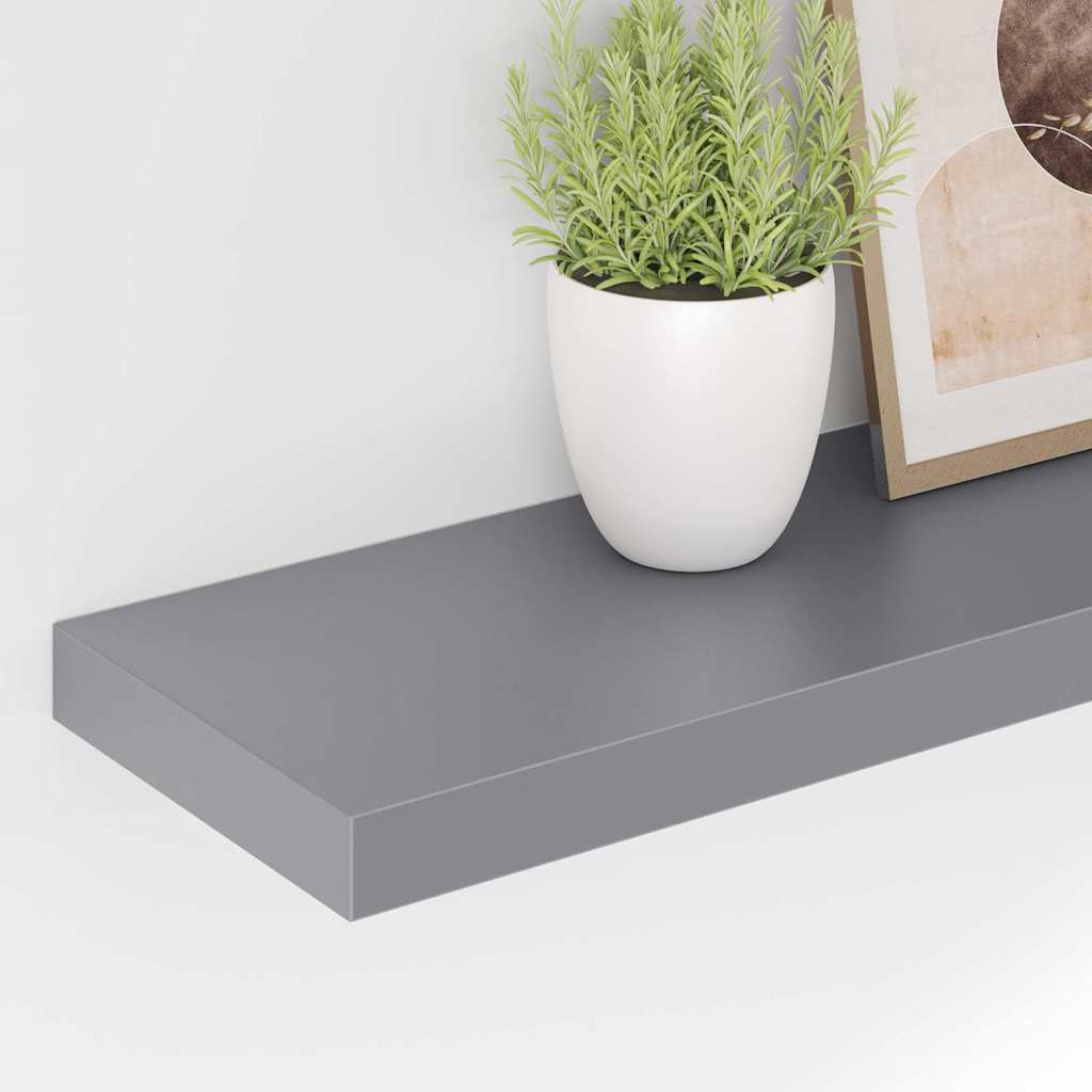Schweberegal Grau 90x23,5x3,8 cm MDF