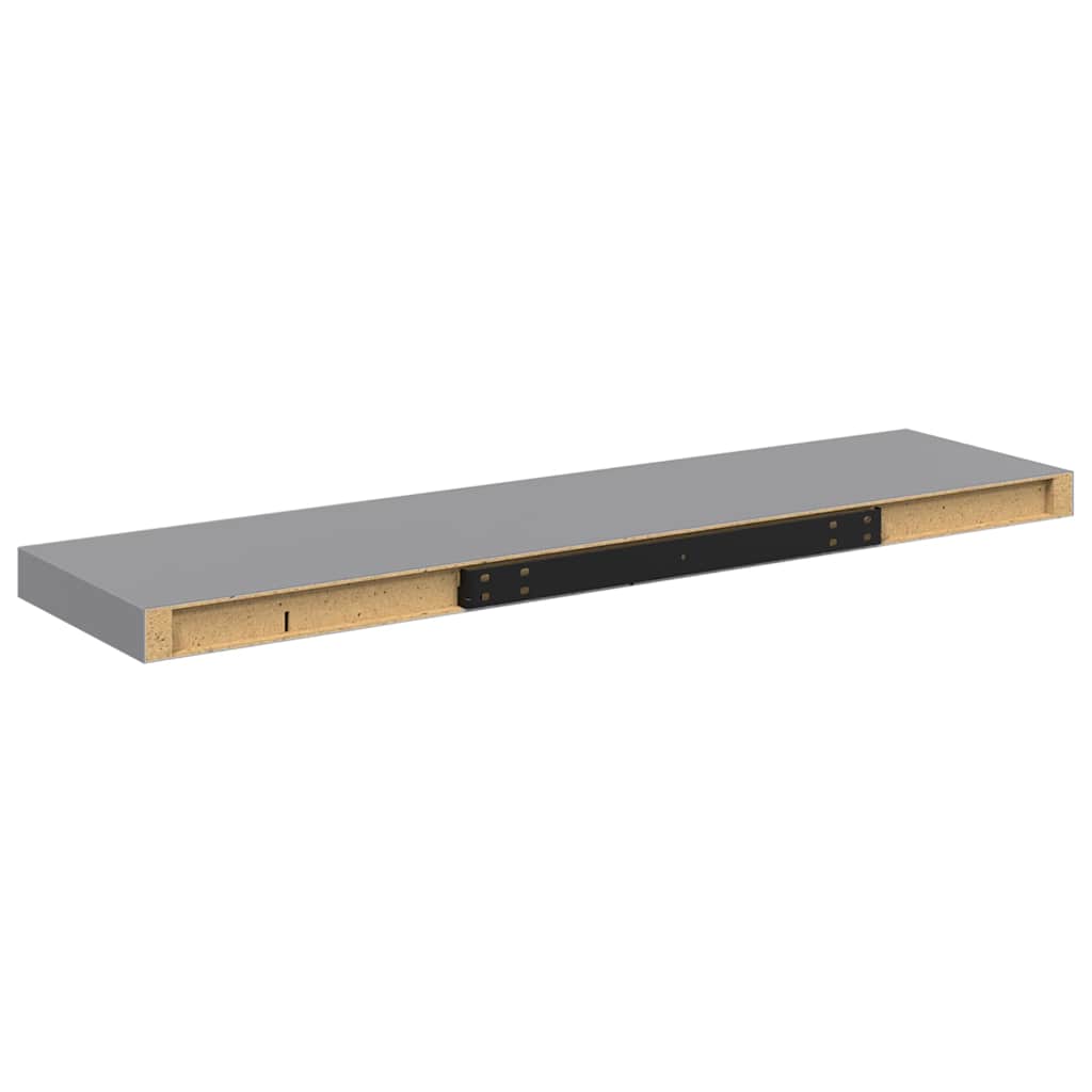 Schweberegal Grau 90x23,5x3,8 cm MDF