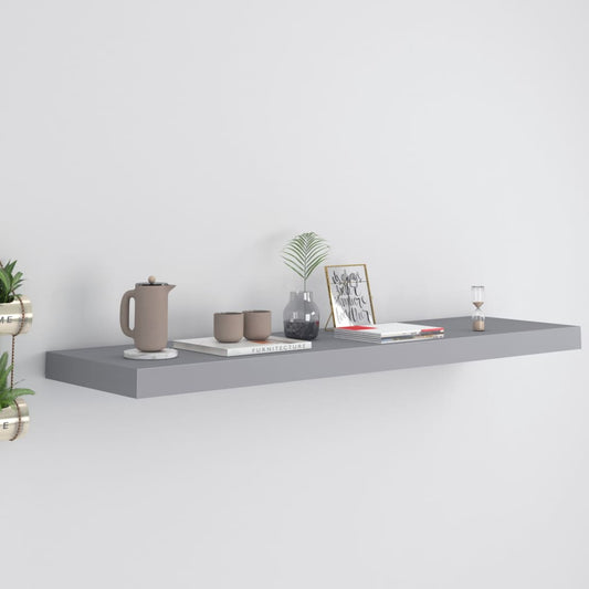 Étagère flottante grise 90x23,5x3,8 cm MDF