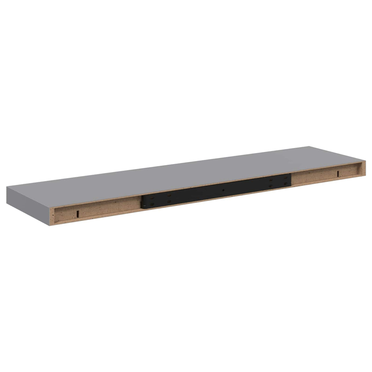 Schwebende Wandregale 2 Stk. Grau 90x23,5x3,8cm MDF