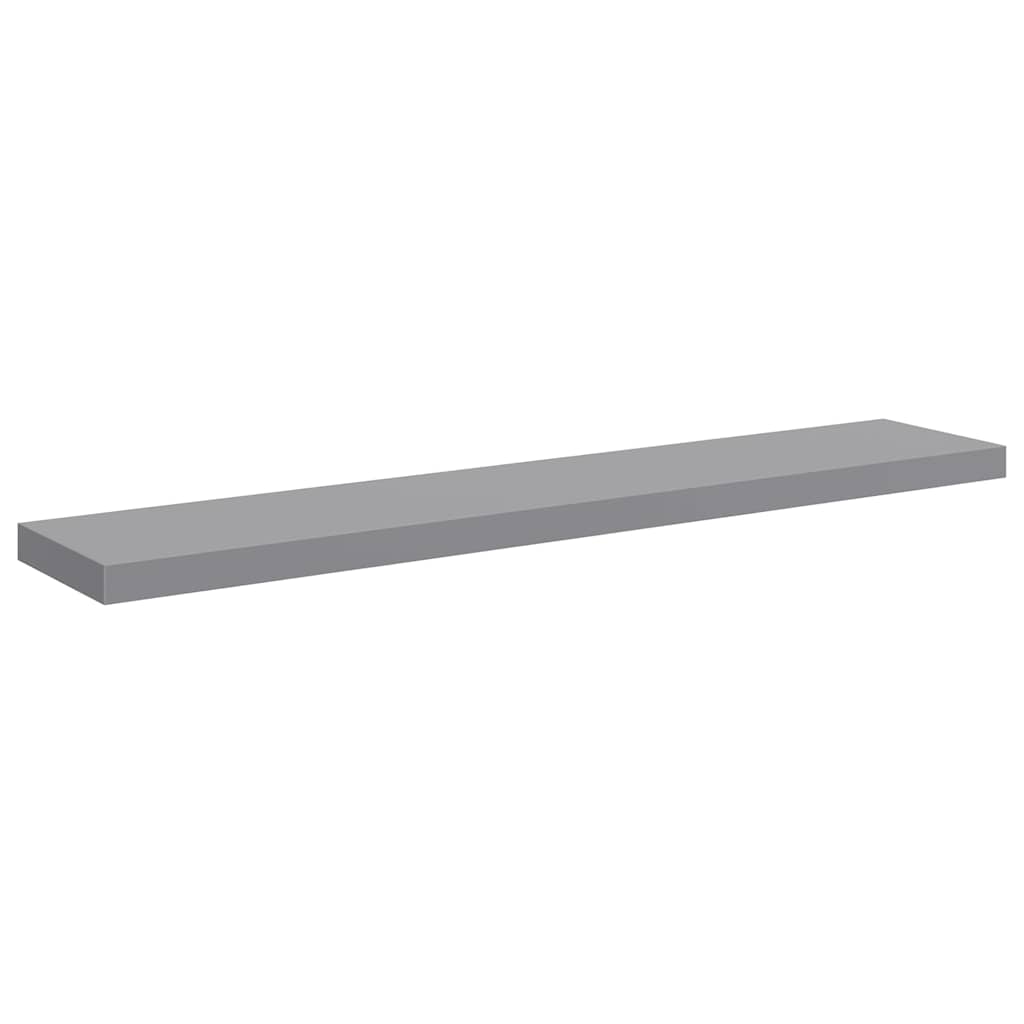 Schwebendes Wandregal Grau 120x23,5x3,8 cm MDF