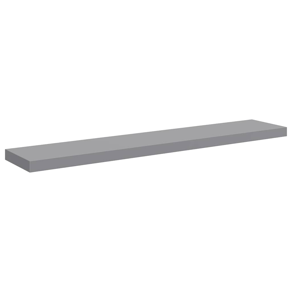 Schwebendes Wandregal Grau 120x23,5x3,8 cm MDF