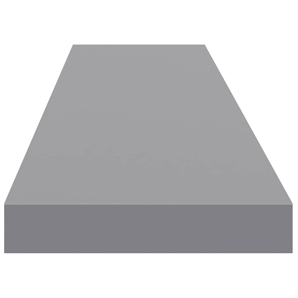 Schwebendes Wandregal Grau 120x23,5x3,8 cm MDF