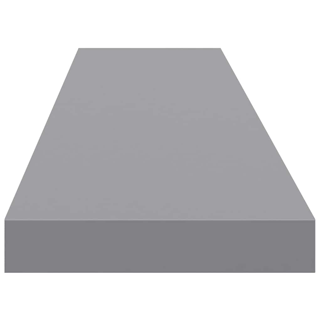 Schwebendes Wandregal Grau 120x23,5x3,8 cm MDF