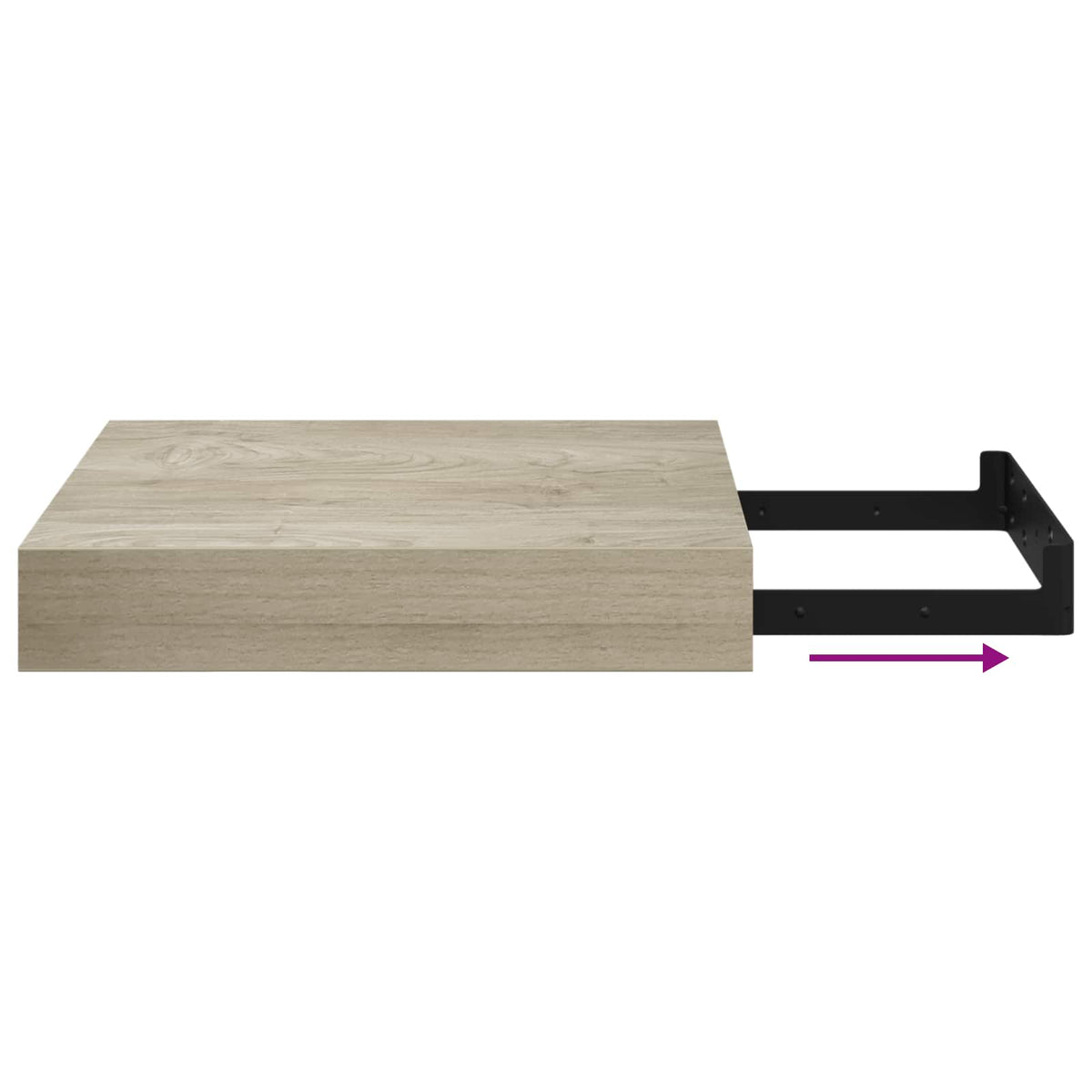 Schwebende Wandregale 2 Stk. Eichefarben 23x23,5x3,8cm MDF