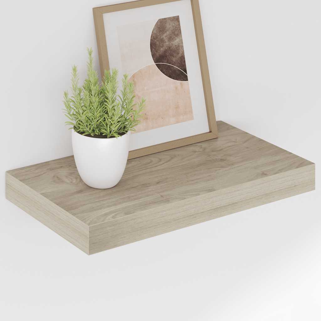 Schwebende Wandregale 2 Stk. Eichefarben 40x23x3,8cm MDF
