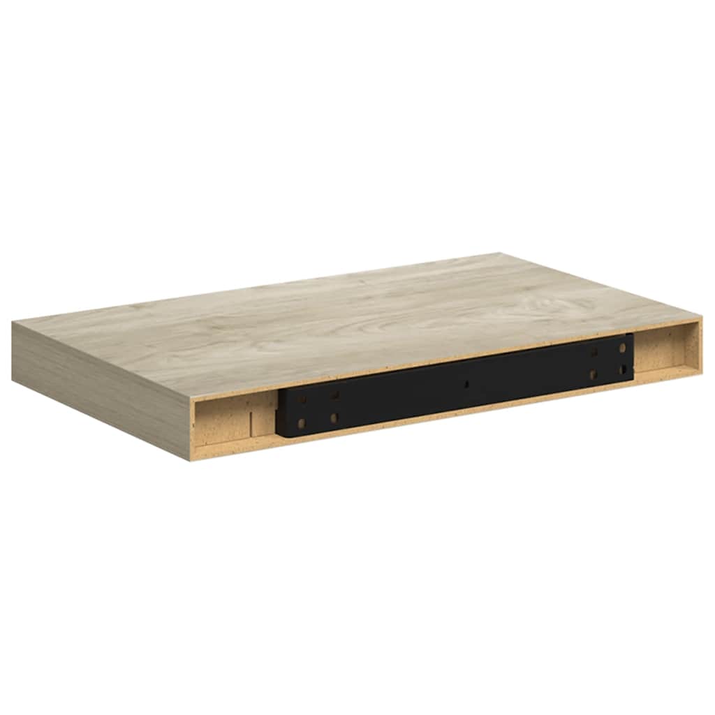 Schwebende Wandregale 2 Stk. Eichefarben 40x23x3,8cm MDF