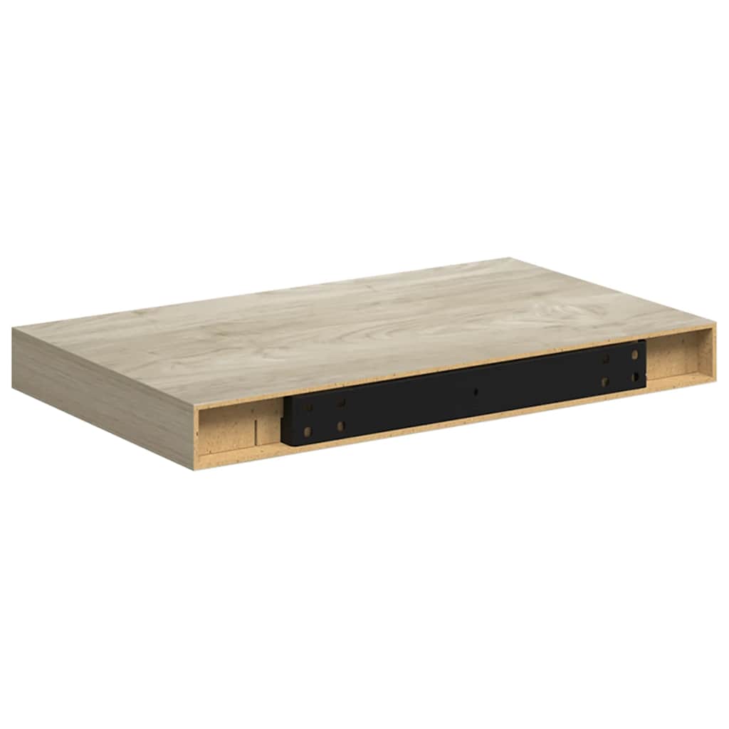 Schwebende Wandregale 4 Stk. Eichefarben 40x23x3,8cm MDF