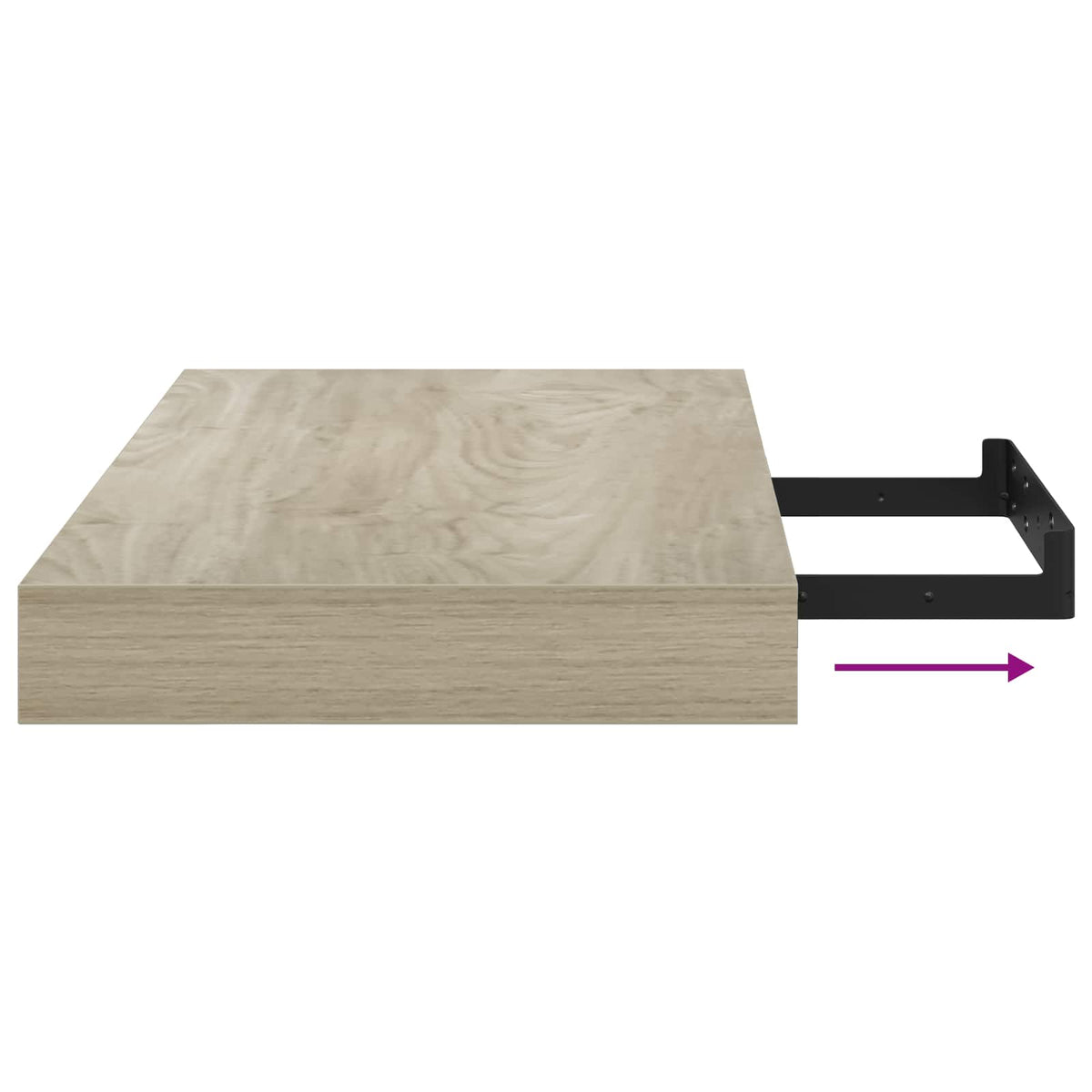 Schwebende Wandregale 4 Stk. Eichefarben 40x23,5x3,8cm MDF