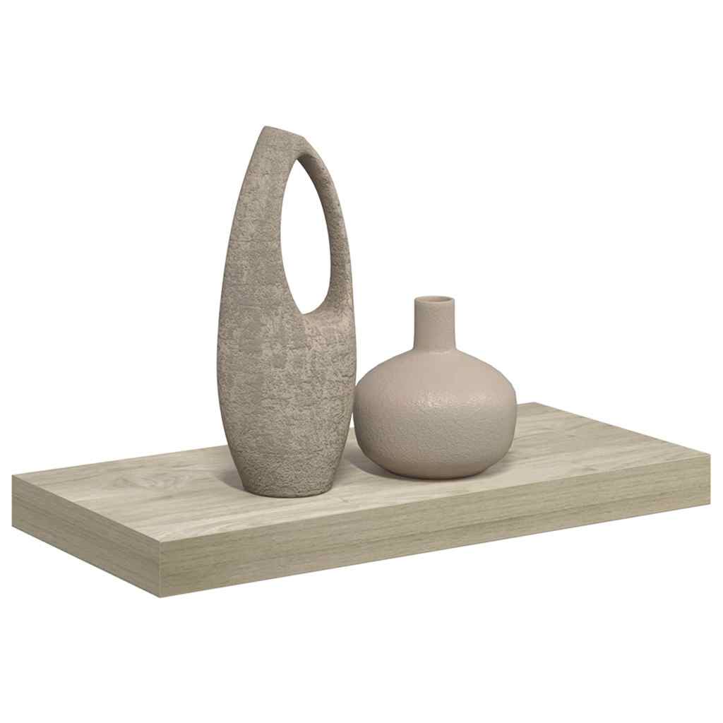 Schwebendes Wandregal Eichefarben 50x23,5x3,8 cm MDF