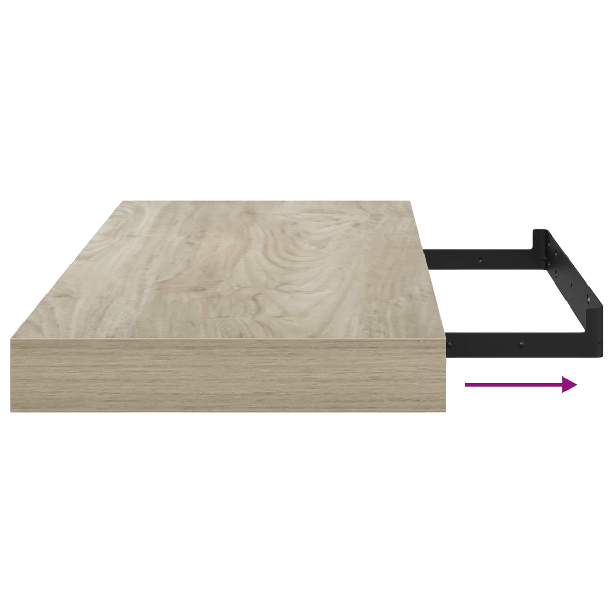 Schwebendes Wandregal Eichefarben 50x23,5x3,8 cm MDF