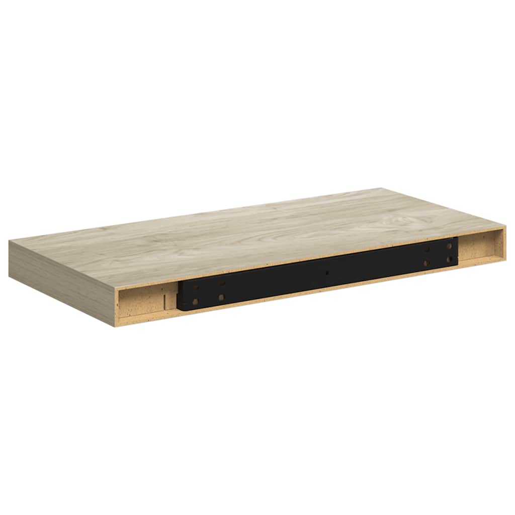 Schwebende Wandregale 4 Stk. Eichefarben 50x23x3,8cm MDF