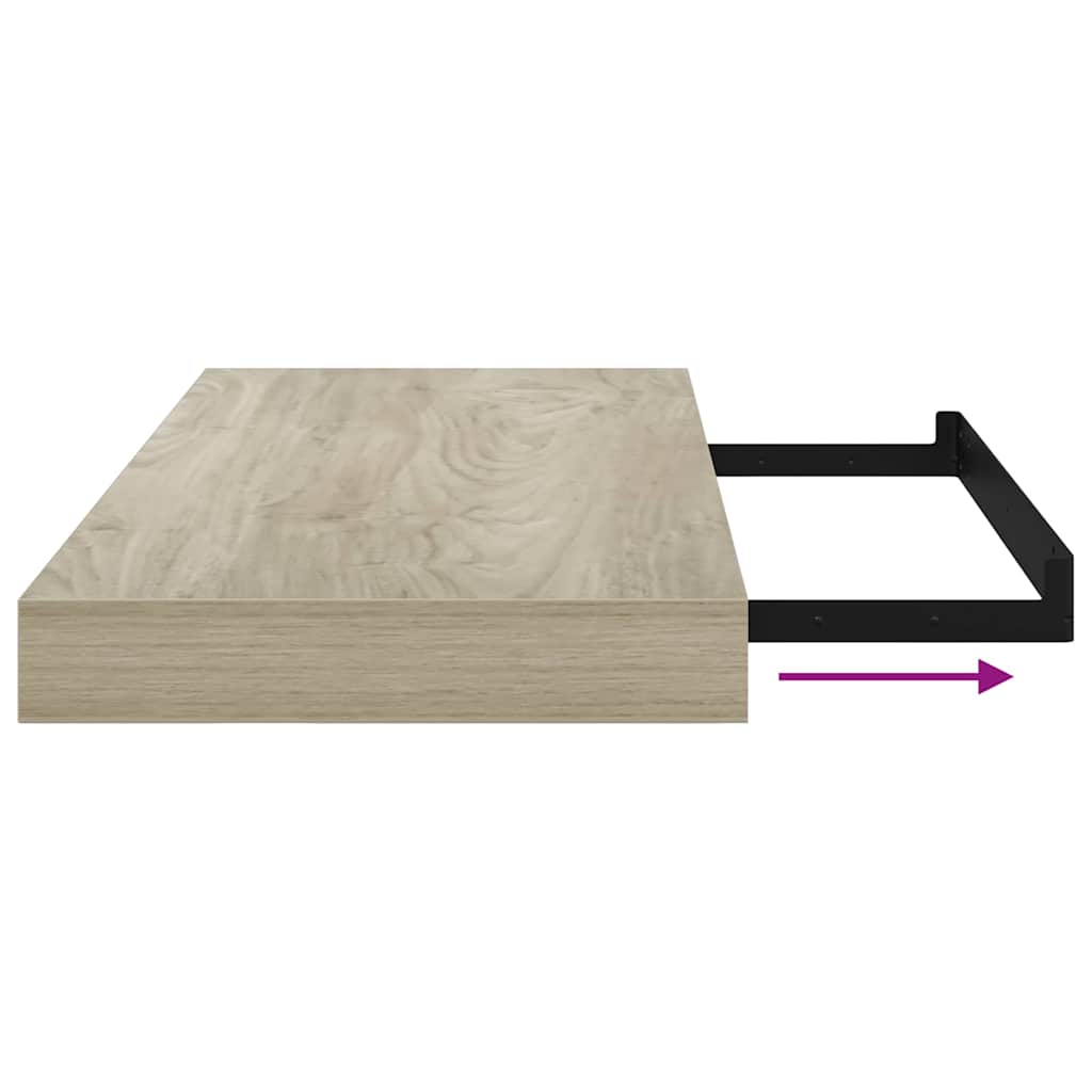 Schwebende Wandregale 4 Stk. Eichefarben 50x23x3,8cm MDF