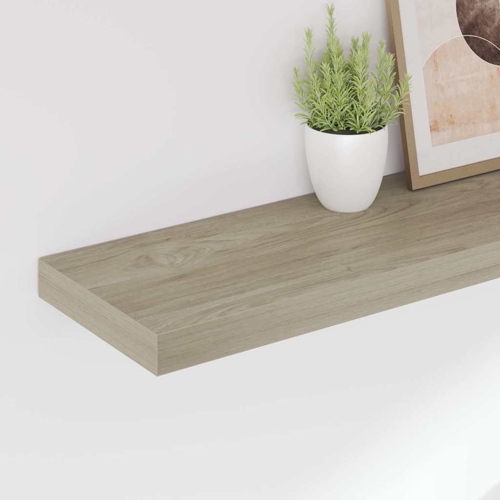 Schweberegal Eiche-Optik 80x23,5x3,8 cm MDF