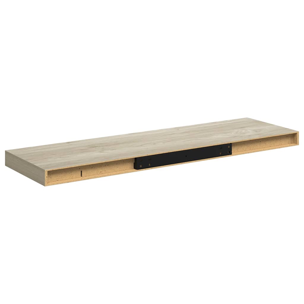 Schweberegal Eiche-Optik 80x23,5x3,8 cm MDF