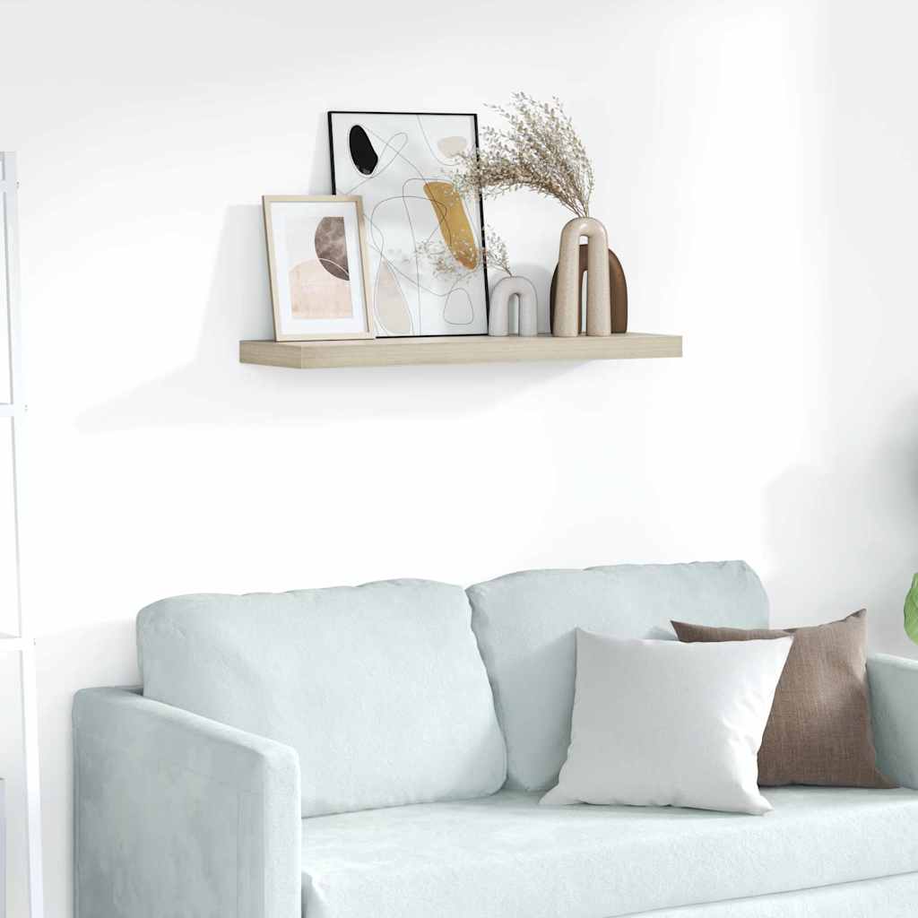 Schweberegal Eiche-Optik 80x23,5x3,8 cm MDF