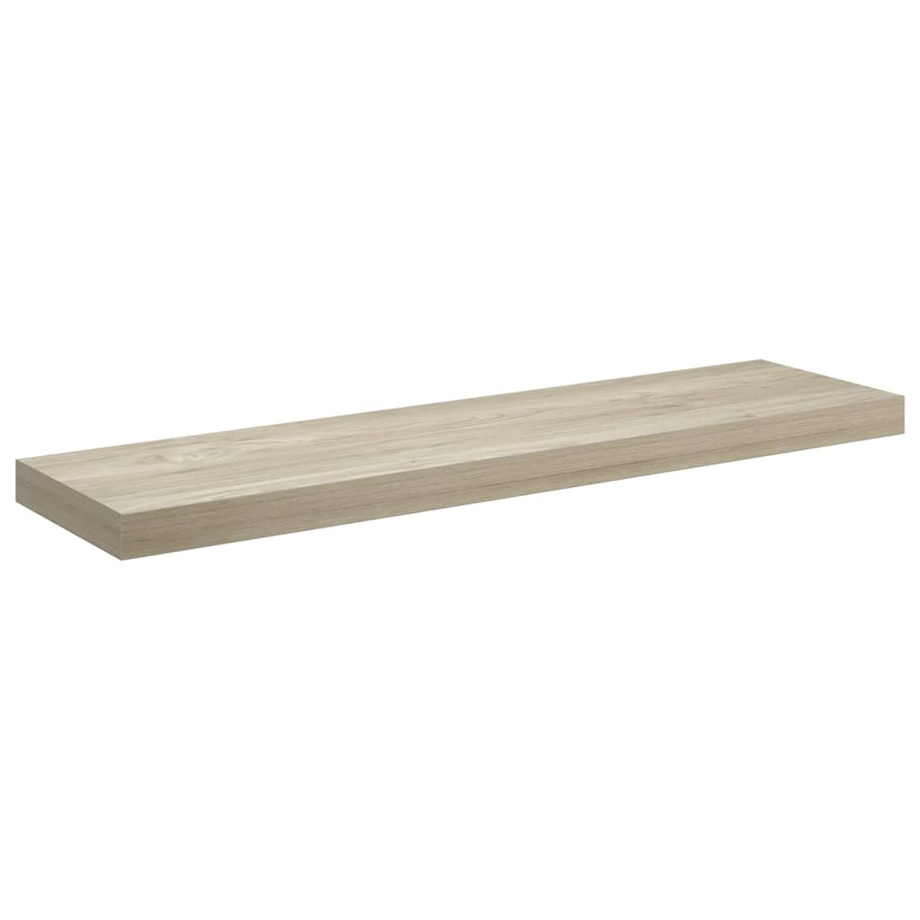 Schweberegale 2 Stk. Eichen-Optik 90x23,5x3,8 cm MDF