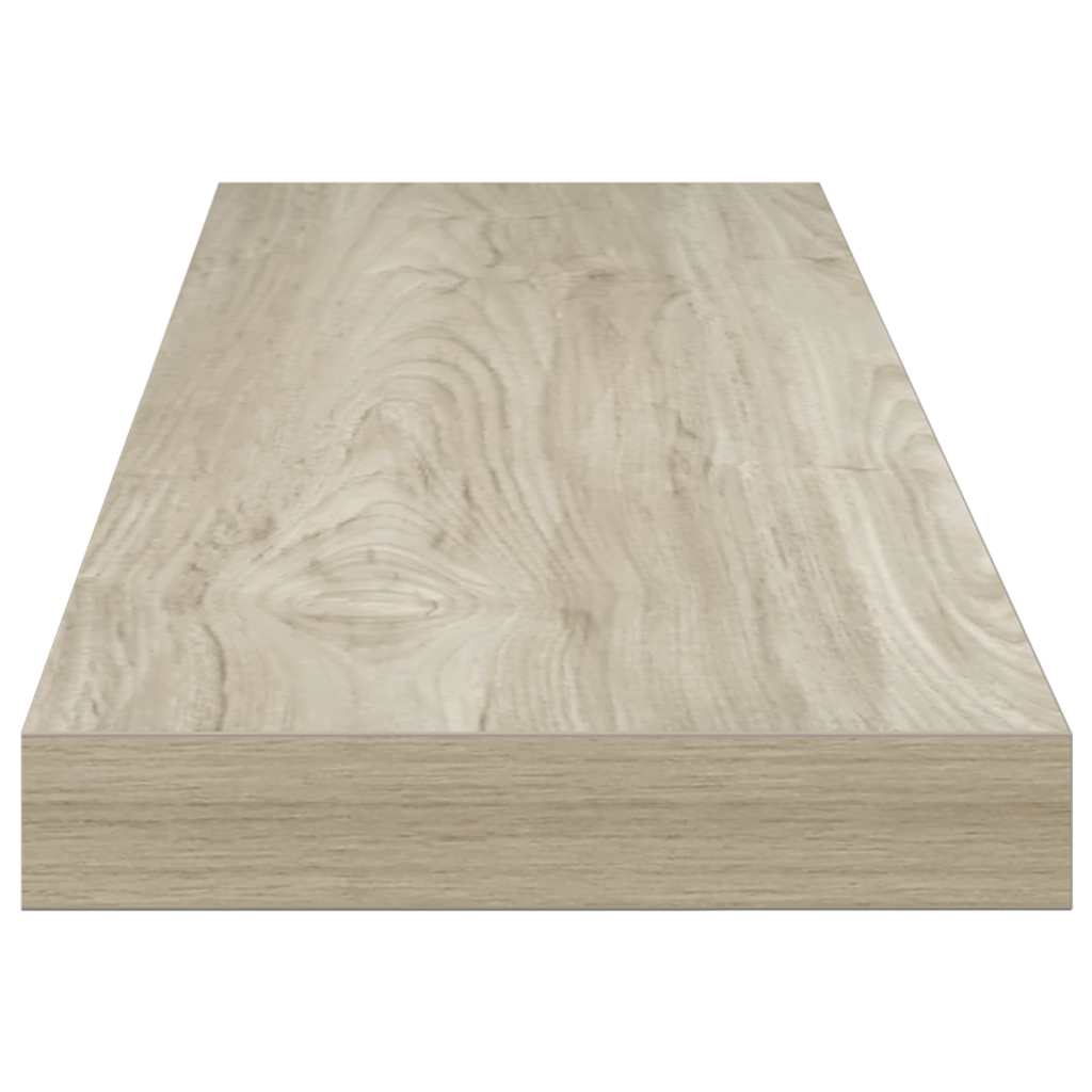 Schweberegale 2 Stk. Eichen-Optik 90x23,5x3,8 cm MDF