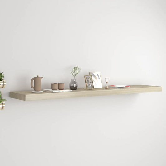 Étagère flottante aspect chêne 120x23,5x3,8 cm MDF