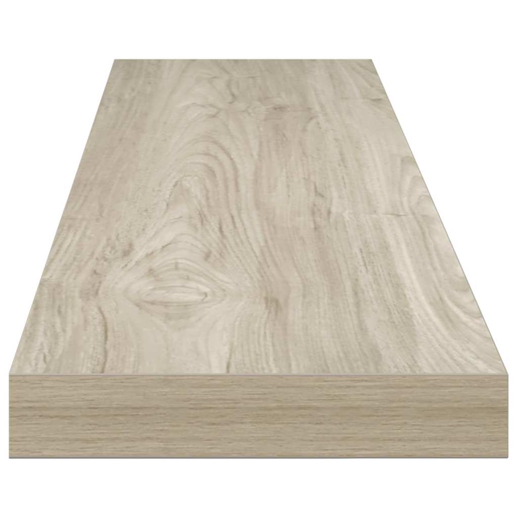 Schwebende Wandregale 2 Stk. Eichefarben 120x23,5x3,8 cm MDF
