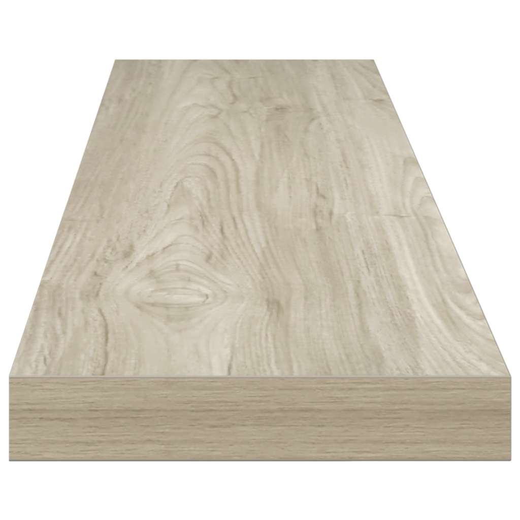 Schwebende Wandregale 2 Stk. Eichefarben 120x23,5x3,8 cm MDF