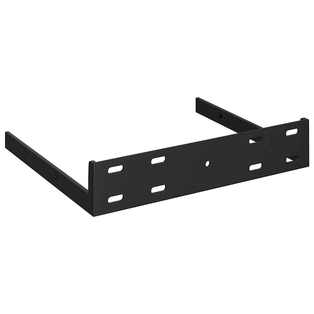 Schwebende Eckregale 2 Stk. Hochglanz-Weiß 25x25x3,8 cm MDF