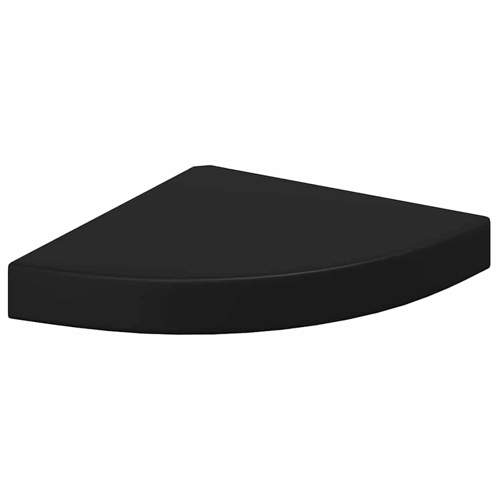 Eck-Schweberegal Schwarz 25x25x3,8 cm MDF