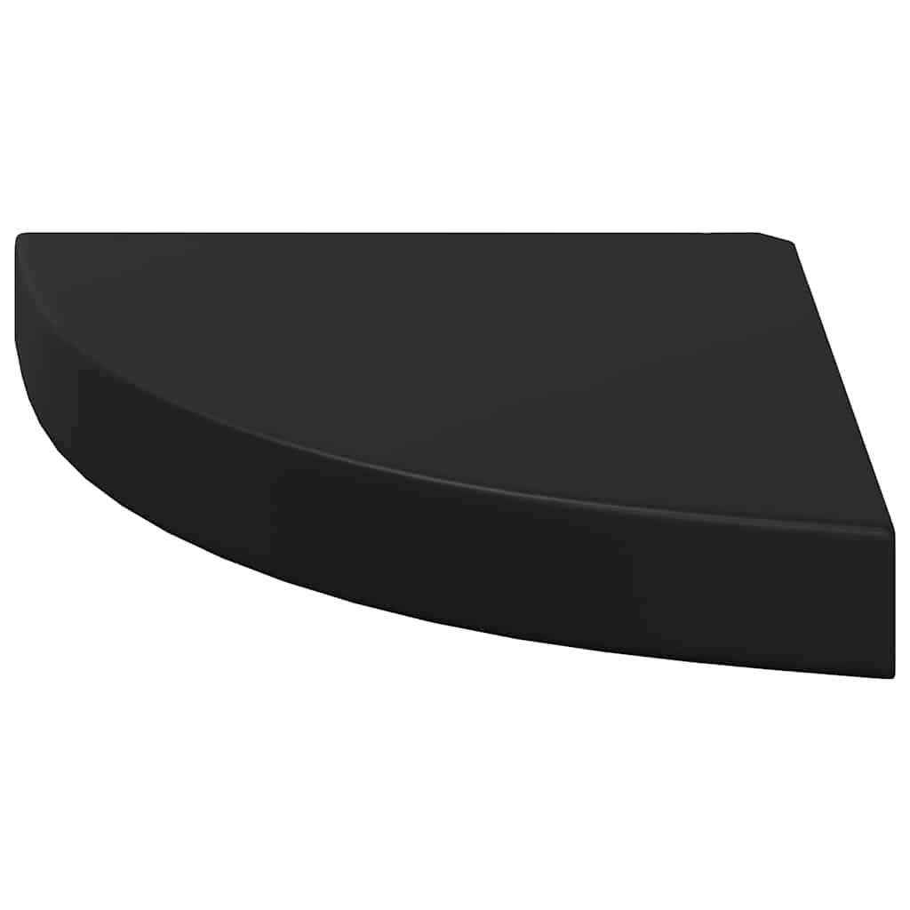 Eck-Schweberegal Schwarz 25x25x3,8 cm MDF