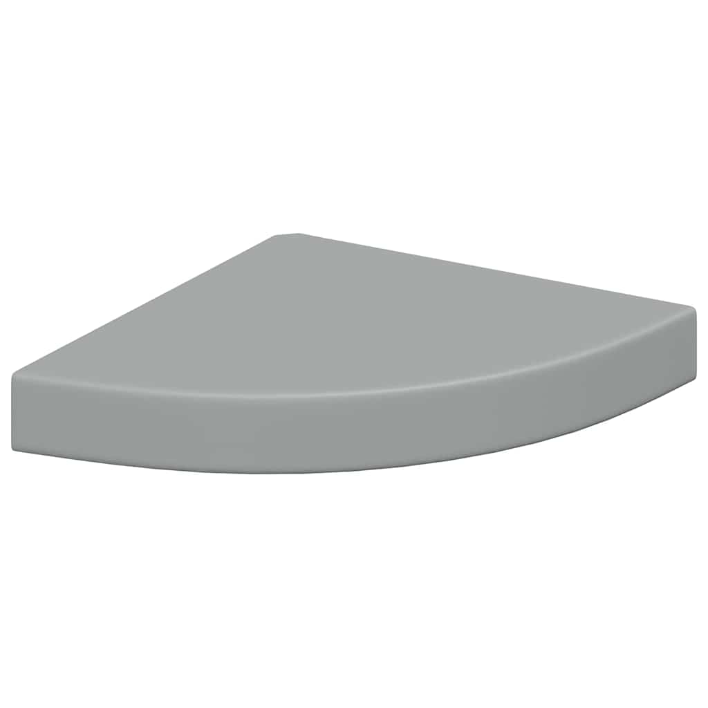 Eck-Schweberegal Grau 25x25x3,8 cm MDF