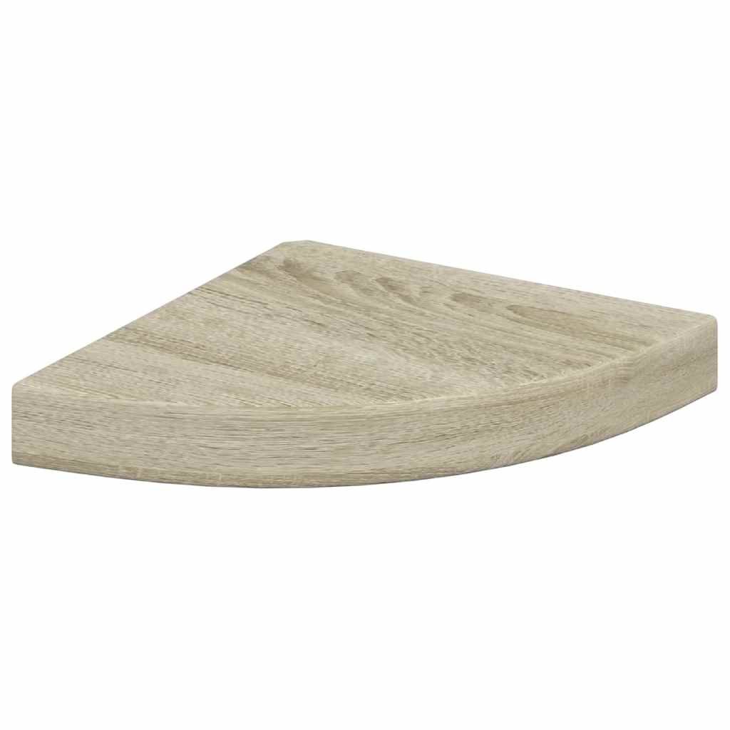 Eck-Schweberegal Eichen-Optik 25x25x3,8 cm MDF