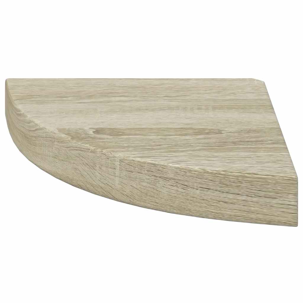 Eck-Schweberegal Eichen-Optik 25x25x3,8 cm MDF