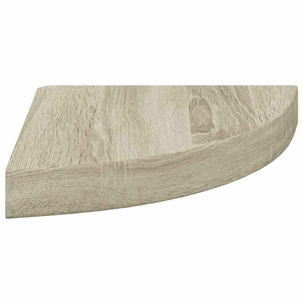 Eck-Schweberegal Eichen-Optik 25x25x3,8 cm MDF