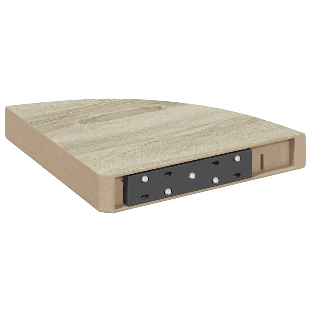 Eck-Schweberegal Eichen-Optik 25x25x3,8 cm MDF