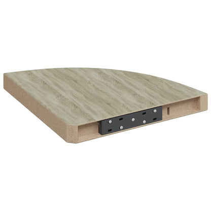 Eck-Schweberegal Eichen-Optik 35x35x3,8 cm MDF