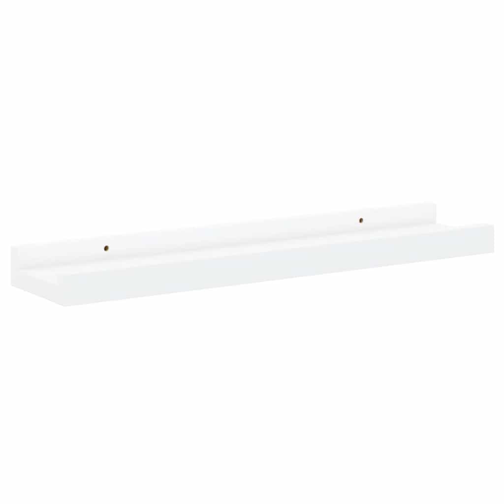 Bilderleisten 2 Stk. Weiß 40x9x3 cm MDF