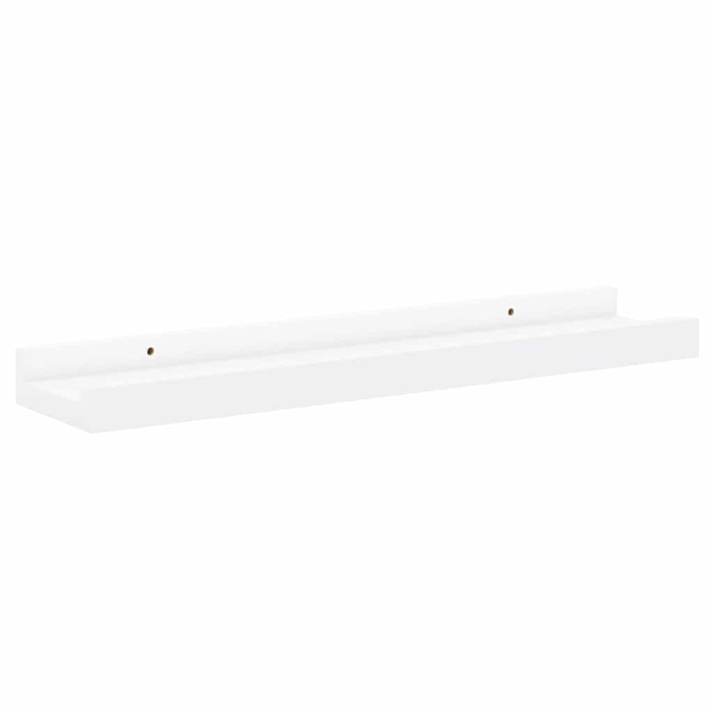 Bilderleisten 2 Stk. Weiß 40x9x3 cm MDF