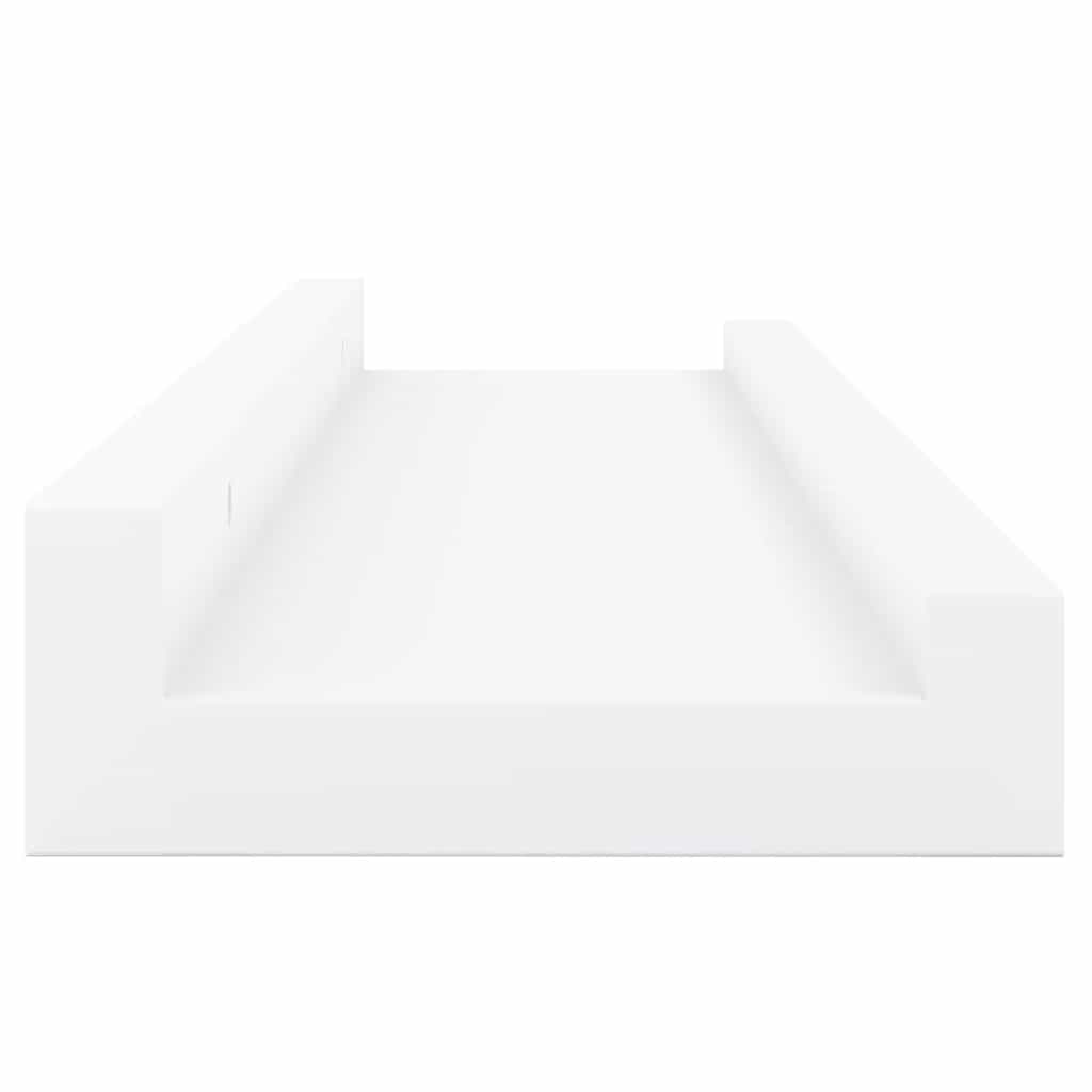 Bilderleisten 2 Stk. Weiß 40x9x3 cm MDF