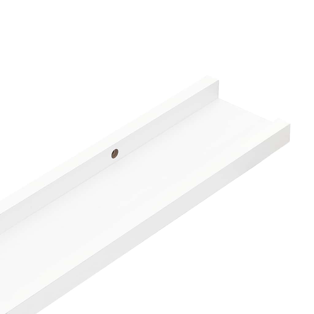 Bilderleisten 2 Stk. Weiß 40x9x3 cm MDF