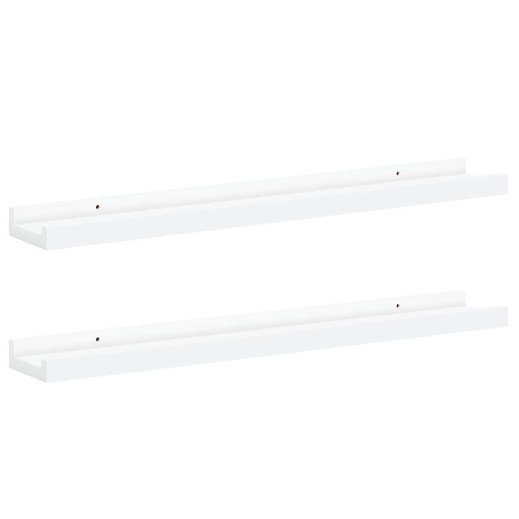 Bilderleisten 2 Stk. Weiß 60x9x3 cm MDF