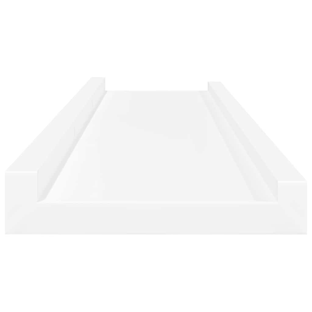 Bilderleisten 2 Stk. Weiß 80x9x3 cm MDF