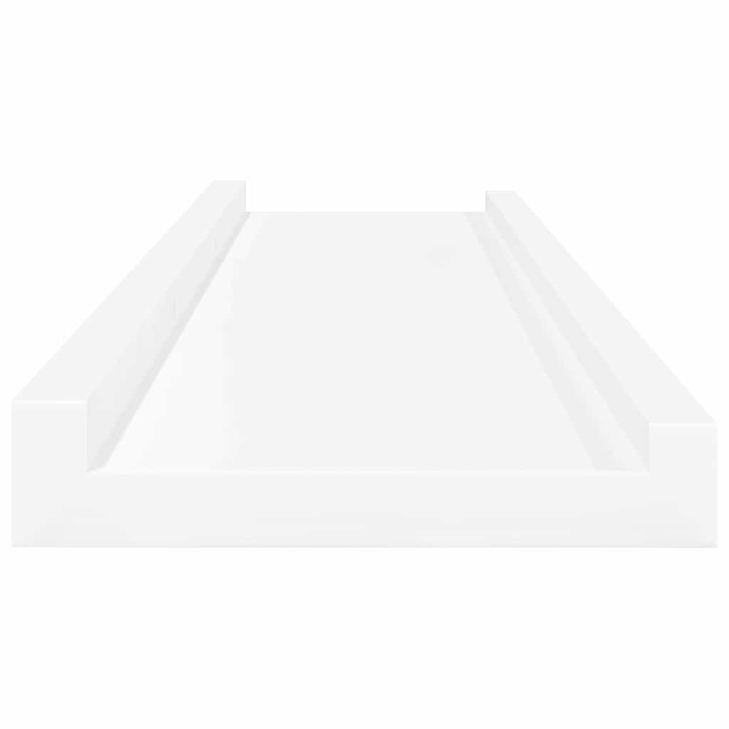 Bilderleisten 2 Stk. Weiß 80x9x3 cm MDF