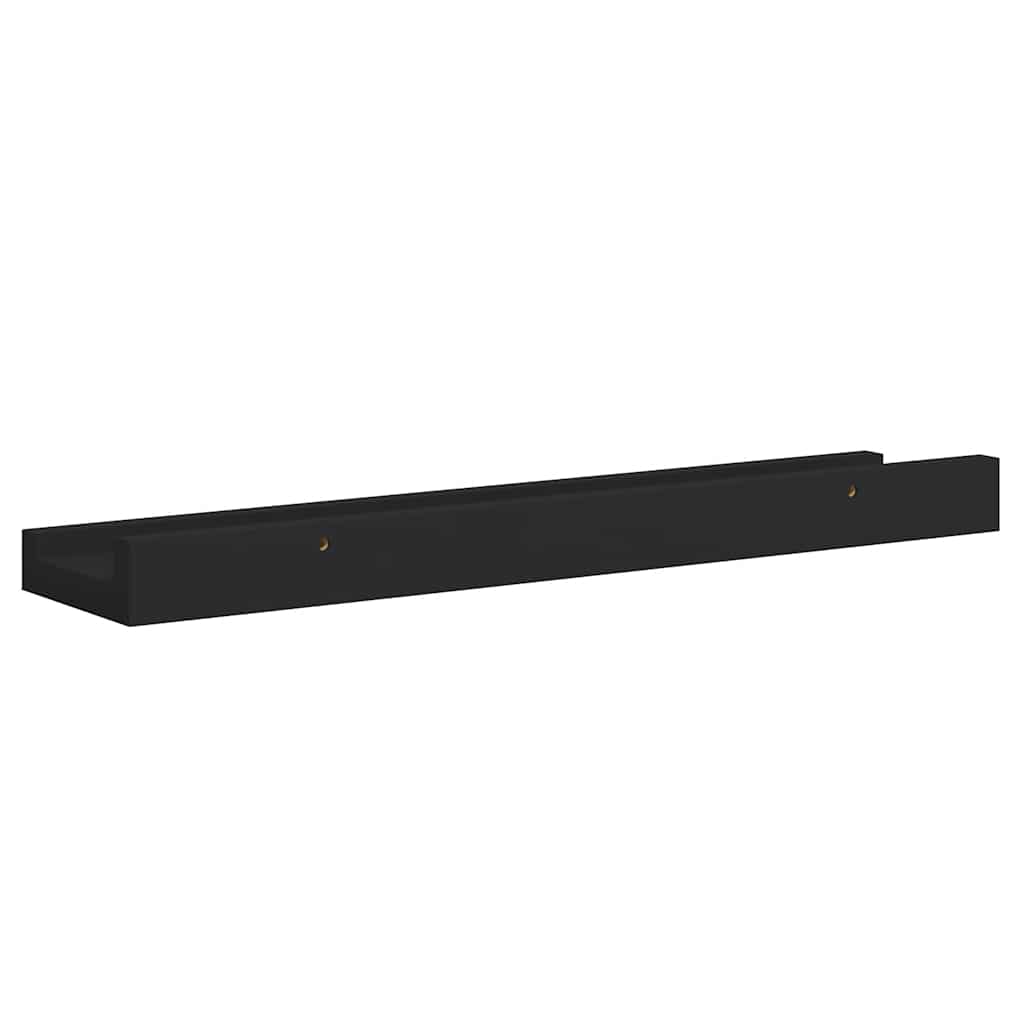 Bilderleisten 2 Stk. Schwarz 40x9x3 cm MDF