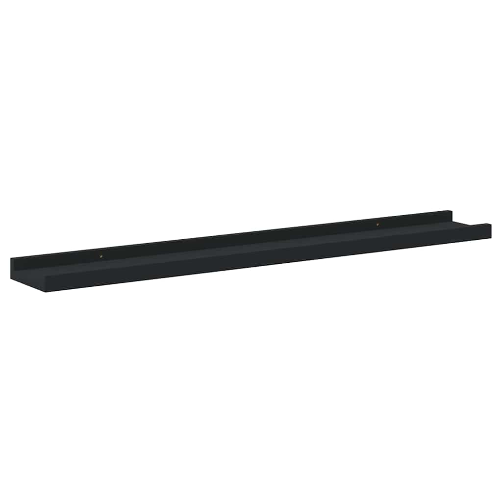 Bilderleisten 2 Stk. Schwarz 80x9x3 cm MDF