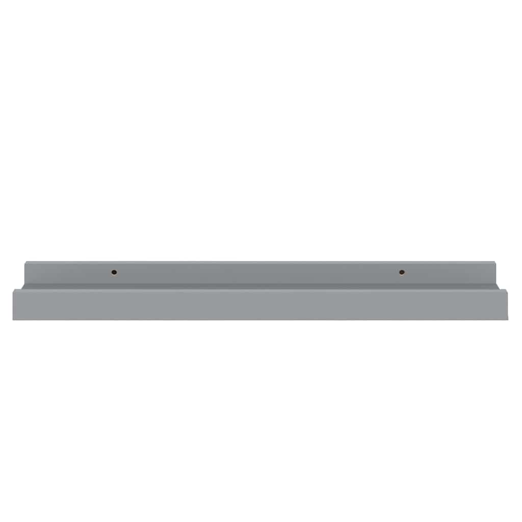 Bilderleisten 2 Stk. Grau 40x9x3 cm MDF