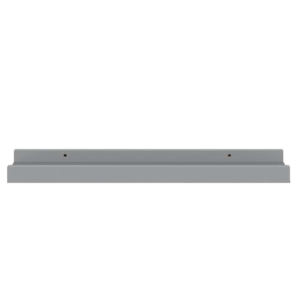 Bilderleisten 2 Stk. Grau 40x9x3 cm MDF