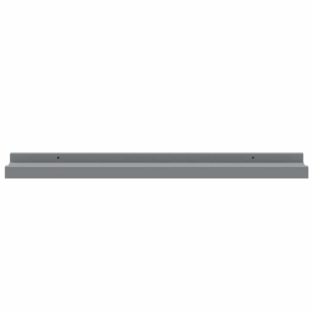Bilderleisten 2 Stk. Grau 60x9x3 cm MDF