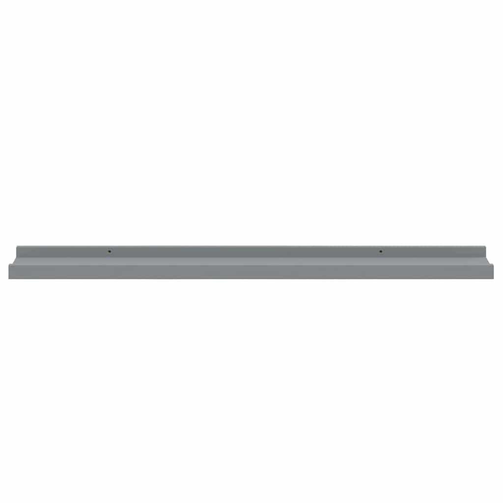 Bilderleisten 2 Stk. Grau 80x9x3 cm MDF